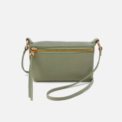 Run About Crossbody In Pebbled Leather - Watercress