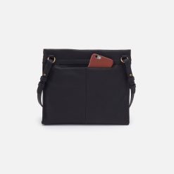 Alternative view of Austin Medium Crossbody in Pebbled Leather - Black