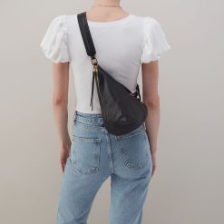 Alternative view of Sway Small Sling In Pebbled Leather - Black