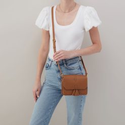 Alternative view of Eden Small Crossbody In Pebbled Leather - Warm Honey