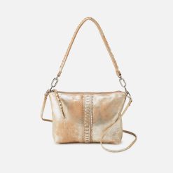 Kori Crossbody In Metallic Leather - Saddle Stardust
