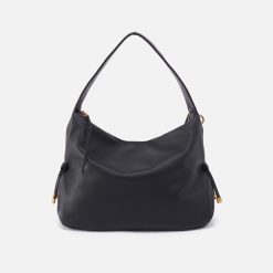 Kori Hobo in Pebbled Leather - Black