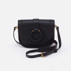 Kiva Small Crossbody in Pebbled Leather - Black