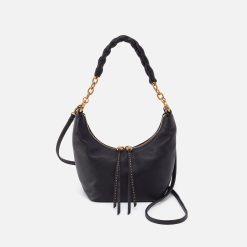 Astrid Small Crossbody in Pebbled Leather - Black