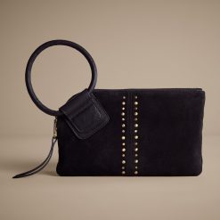 Alternative view of Sable Wristlet In Suede - Black