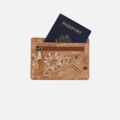 Alternative view of Euro Slide Card Case in Printed Leather - Country Road Bloom