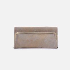Rachel Continental Wallet in Nubuck Leather - Golden Granite