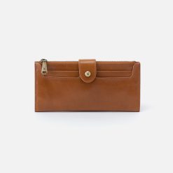 Dunn Continental Wallet in Polished Leather - Truffle