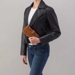 Alternative view of Dunn Continental Wallet in Polished Leather - Truffle