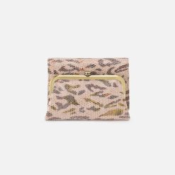 Robin Compact Wallet In Printed Leather - Summer Safari