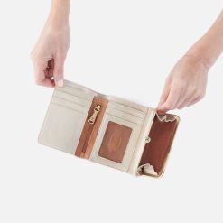 Alternative view of Robin Compact Wallet In Metallic Leather - Sand Shimmer