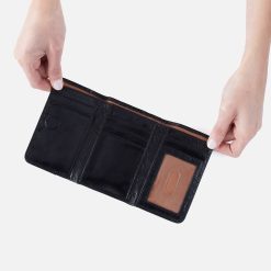 Alternative view of Jill Trifold Wallet in Polished Leather - Black