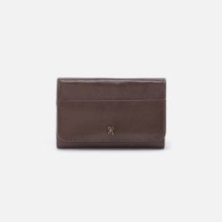 Jill Trifold Wallet in Polished Leather - Hearthstone