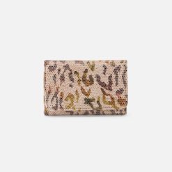 Jill Trifold Wallet In Printed Leather - Summer Safari