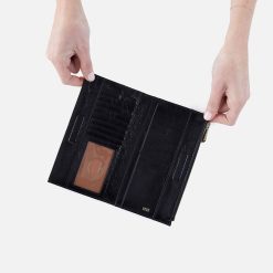 Alternative view of Jill Large Bifold Wallet in Polished Leather - Black