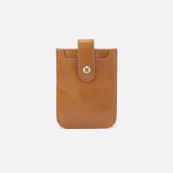 Dunn Card Case In Polished Leather - Natural