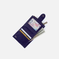 Alternative view of Dunn Mini Wallet in Polished Leather - Winter Violet