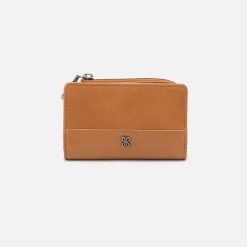 Jill Card Case In Polished Leather - Natural