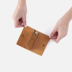 Alternative view of Jill Card Case In Polished Leather - Natural
