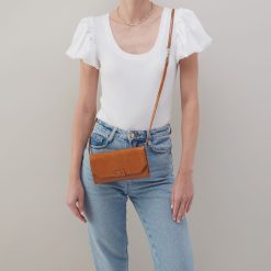 Alternative view of Romy Wallet Crossbody in Polished Leather - Truffle