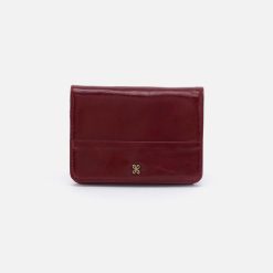 Jill Bifold Wallet in Polished Leather - Saddleberry