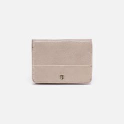 Jill Bifold Wallet in Aniline Gloss Leather - Stone Gloss