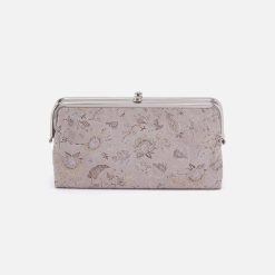 Lauren Clutch-Wallet in Printed Leather - Mystic Bloom