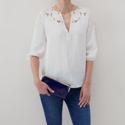 Alternative view of Lauren Clutch-Wallet in Polished Leather - Winter Violet