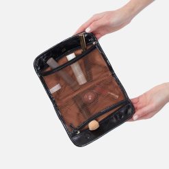 Alternative view of Beauty Cosmetic Pouch in Polished Leather - Black