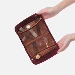 Alternative view of Beauty Cosmetic Pouch in Polished Leather - Saddleberry