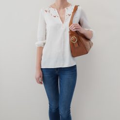 Alternative view of Render Shoulder Bag in Polished Leather - Truffle