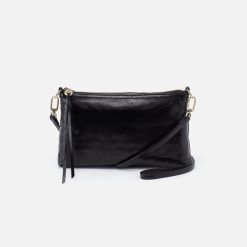Darcy Crossbody in Polished Leather - Black