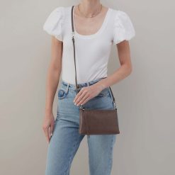 Alternative view of Darcy Crossbody in Polished Leather - Hearthstone