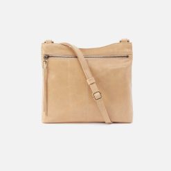 Cambel Crossbody in Polished Leather - Desert Sand
