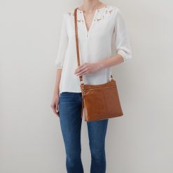 Alternative view of Cambel Crossbody in Polished Leather - Truffle