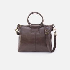 Sheila Medium Satchel in Polished Leather - Hearthstone