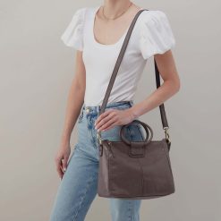 Alternative view of Sheila Medium Satchel in Polished Leather - Hearthstone