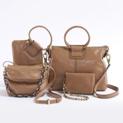Alternative view of Logan Crossbody In Polished Leather - Cashmere