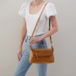 Alternative view of Avon Shoulder Bag in Polished Leather - Truffle