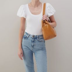 Alternative view of Seneca Shoulder Bag In Polished Leather - Natural