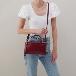 Alternative view of Sable Crossbody in Polished Leather - Saddleberry