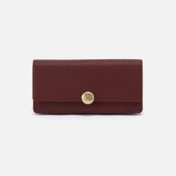 Hutton Large Wallet in Micrograin Leather - Brown Bear