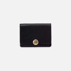 Hutton Small Wallet in Micrograin Leather - Black