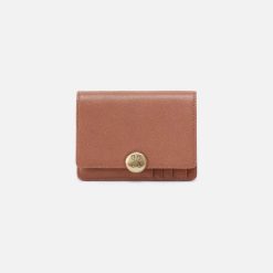 Hutton Small Wallet in Micrograin Leather - Glazed Donut