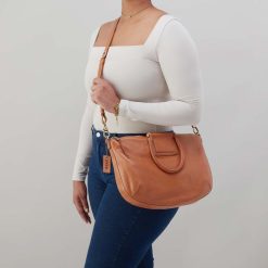 Alternative view of Sheila Large Crossbody in Washed Leather - Harvest Wheat