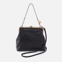 Amelia Crossbody in Micrograin Leather - Black