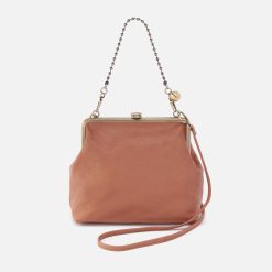 Amelia Crossbody in Micrograin Leather - Glazed Donut